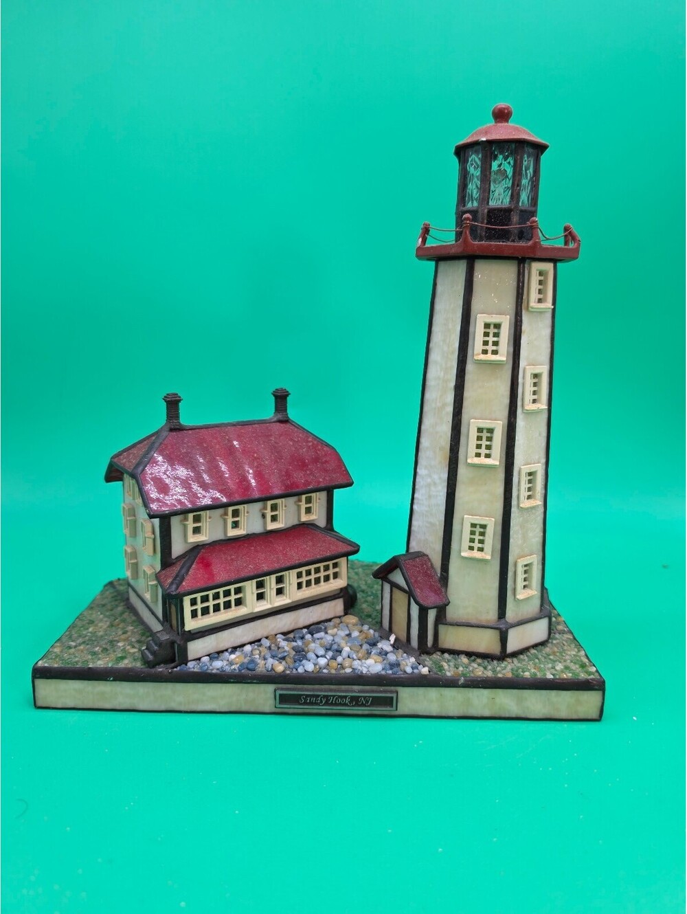 Coastal Heritage Sandy Hook NJ Lighthouse Display Figurine Nautical Decor